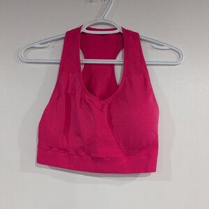RBX Mesh Back Sports Bra Bright Fuchsia Pink Size Large
